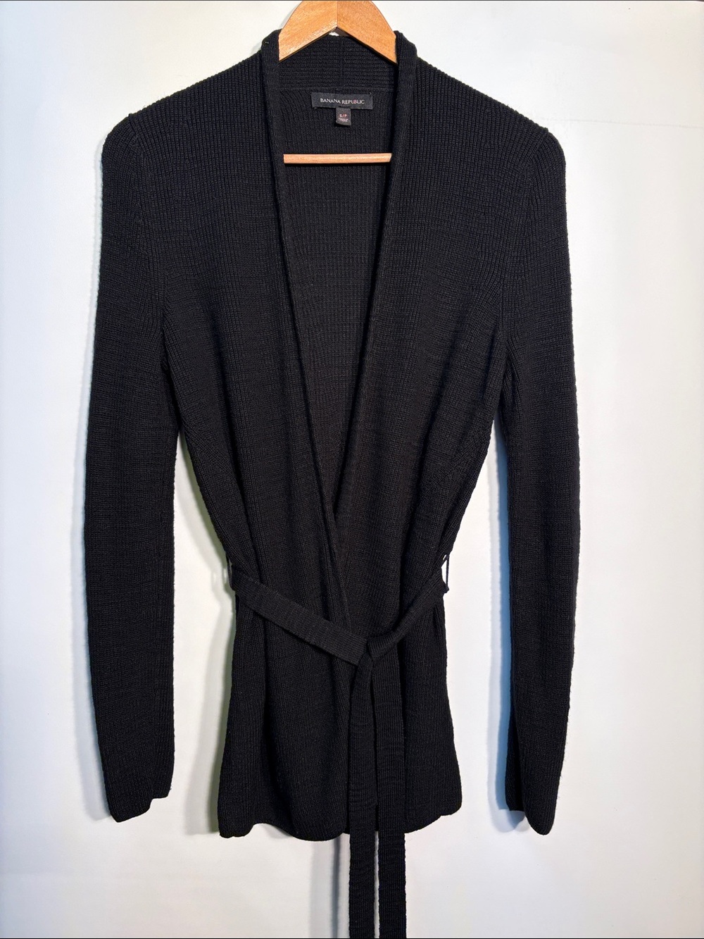 Banana Republic Black Knit Wrap Cardigan